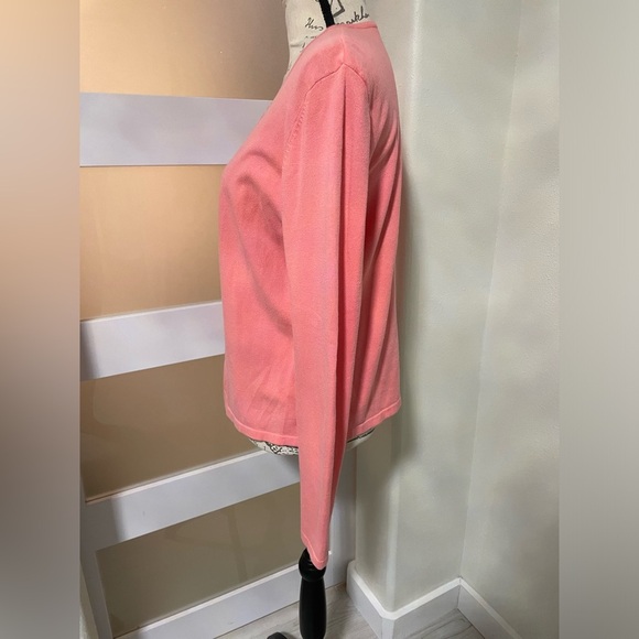 Lilly Pulitzer coral pink button up cardigan SZ Medium - Picture 5 of 7